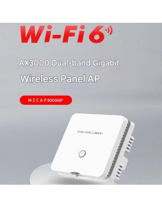 Mercury WiFi6 AX3000 Dual-Band Gigabit WiFi6 Wireless Wall Panel AP Network Cable POE Power Supply