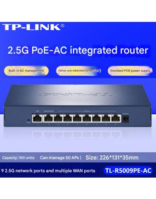 TP-LINK 2500mbps Ethernet 9 ports PoE AC Integrated Router WiFi7 Networking